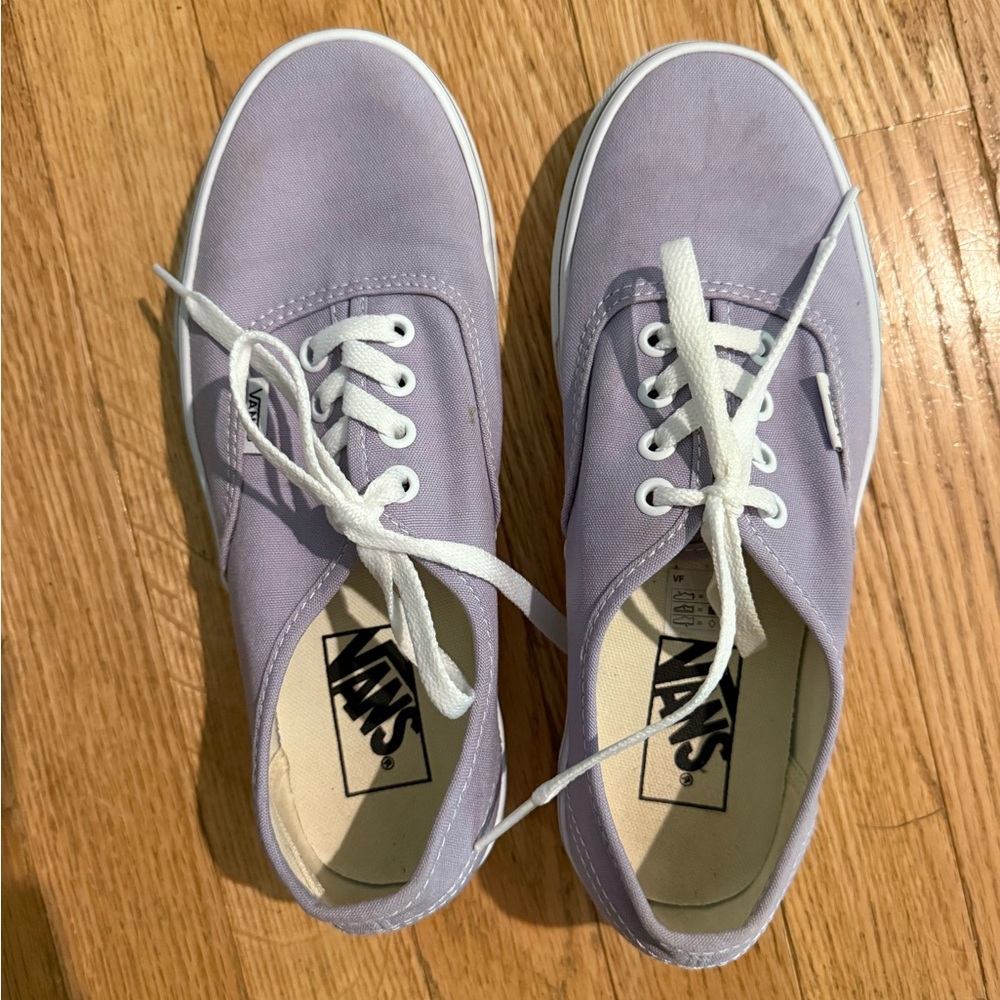 Vans Lavender Sneakers with White Laces